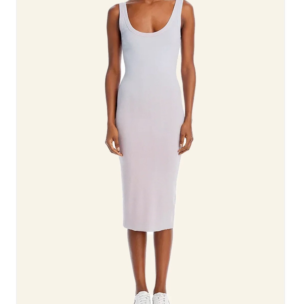 Cotton Citizen grey Pink Dip Dye Verona Ribbed Tank Dress, NWT, large